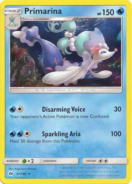 Primarina [Holo] - Pokemon Sun & Moon #41