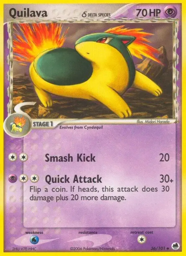 Quilava - Pokemon Dragon Frontiers #36
