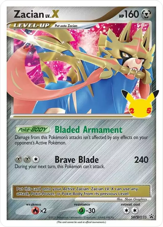 Zacian LV - Pokemon Sword & Shield Promos #SWSH135