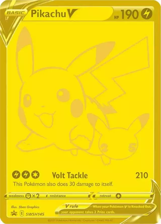 Pikachu V - Pokemon Sword & Shield Promos #SWSH145