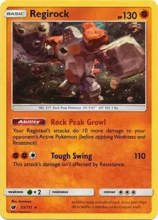 Regirock [Cosmos Holo] - Pokemon SM Promos #53