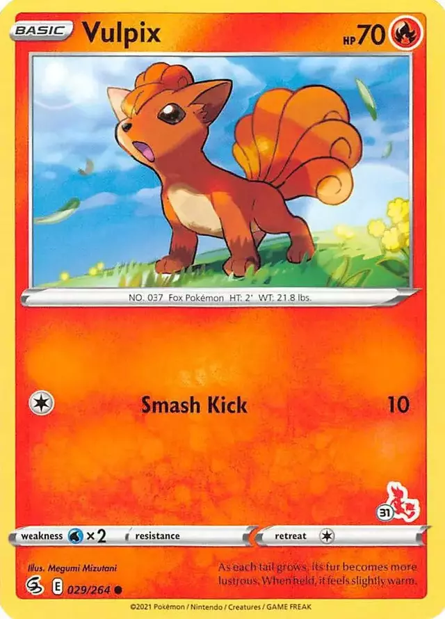 Vulpix [#31 Cinderace Stamped] - Pokemon Promo #31
