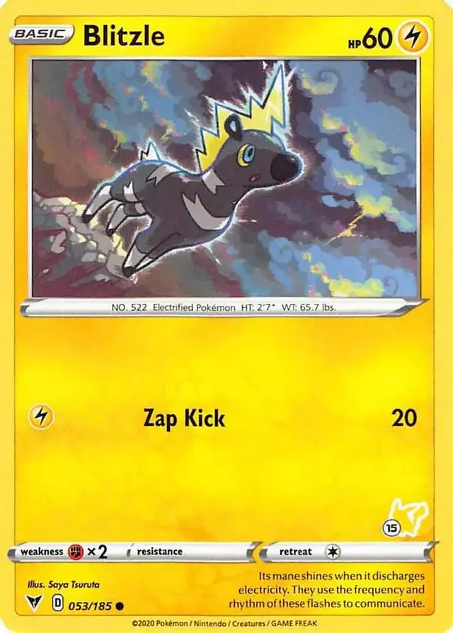 Blitzle [#15 Pikachu Stamp] - Pokemon 2022 Battle Academy #15