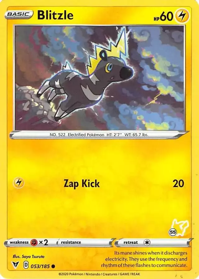 Blitzle [#55 Pikachu Stamp] - Pokemon 2022 Battle Academy #55