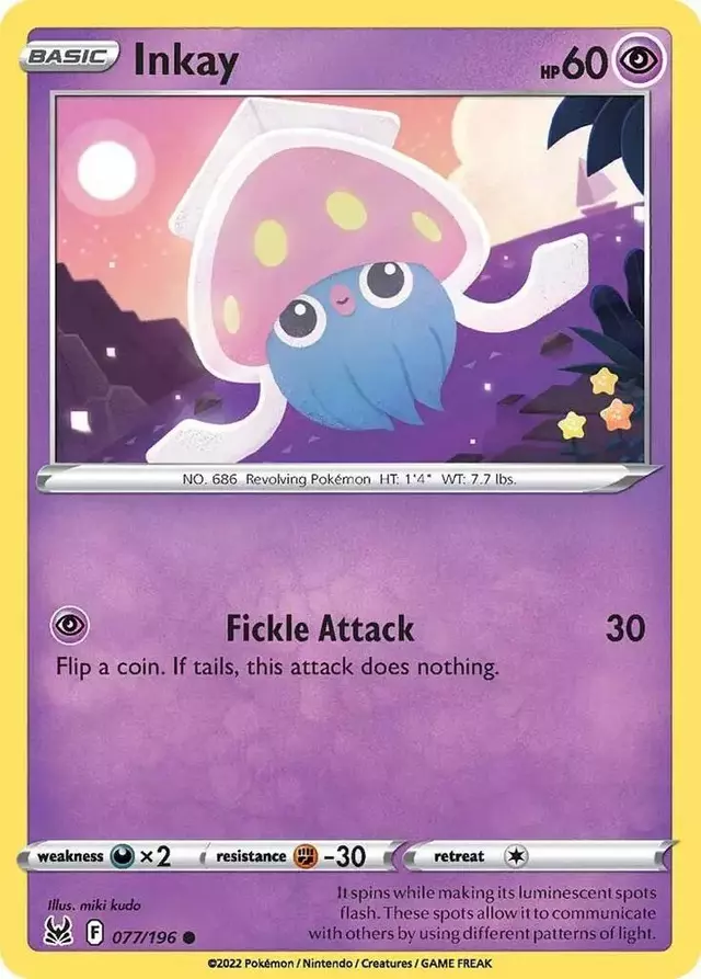 Inkay [Reverse Holo] - Pokemon Lost Origin #77