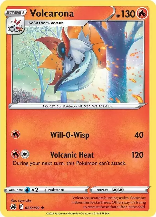 Volcarona [Reverse Holo] - Pokemon Crown Zenith #25