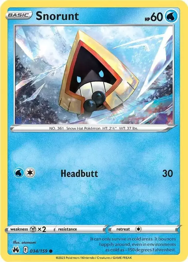 Snorunt [Reverse Holo] - Pokemon Crown Zenith #34