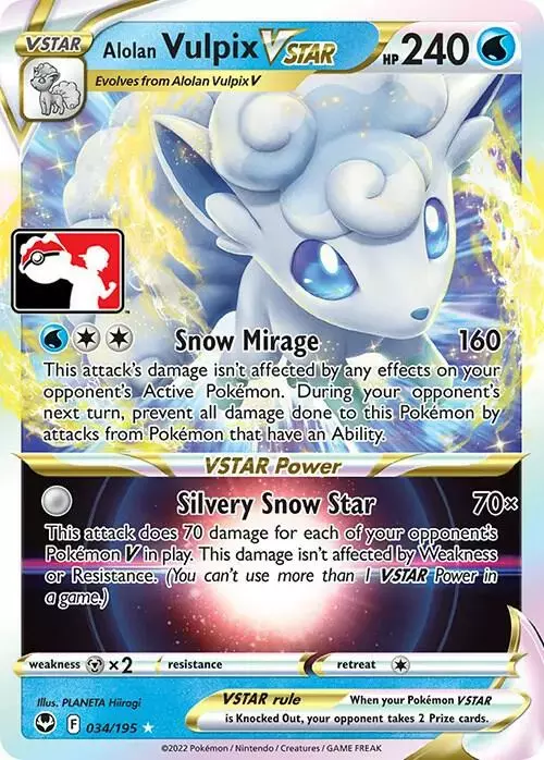 Alolan Vulpix VSTAR [Prize Pack] - Pokemon Prize Pack Series #34