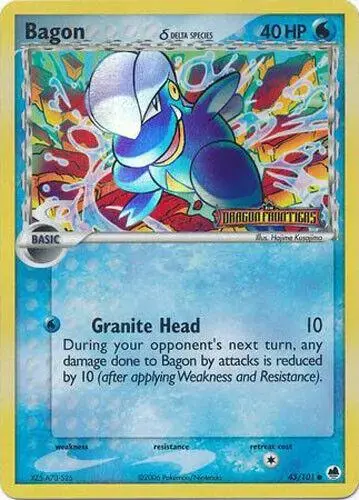 Bagon [Reverse Holo] - Pokemon Dragon Frontiers #43