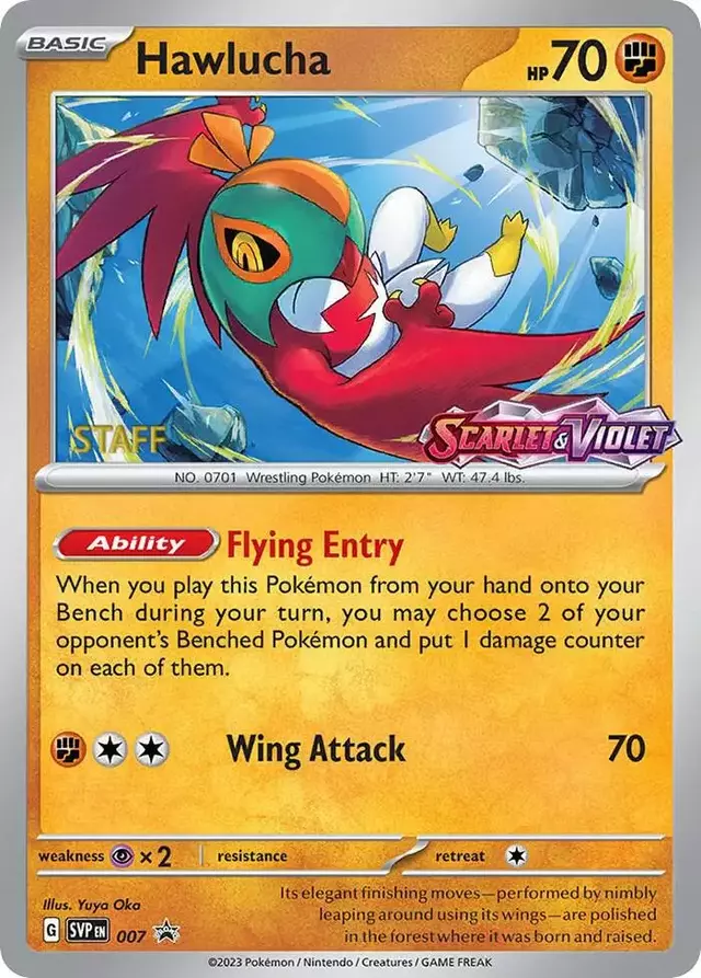 Hawlucha [Staff] - Pokemon Scarlet & Violet Promos #7