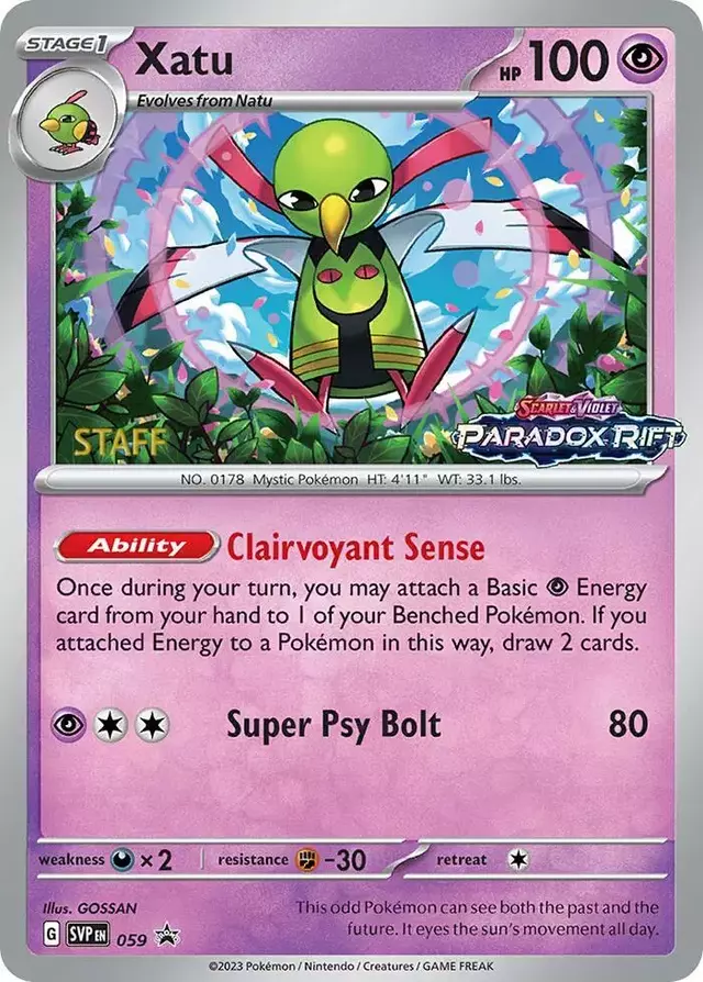 Xatu [Prerelease Staff] - Pokemon Scarlet & Violet Promos #59