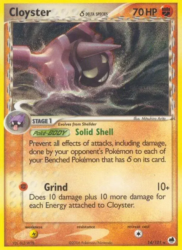 Cloyster - Pokemon Dragon Frontiers #14