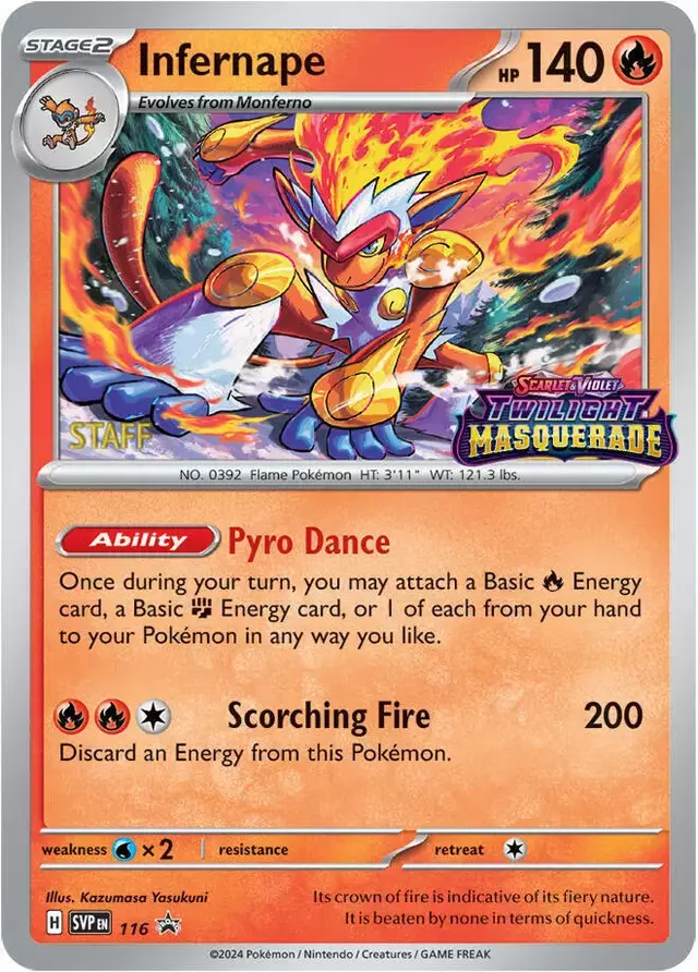 Infernape [Staff] - Pokemon Scarlet & Violet Promos #116