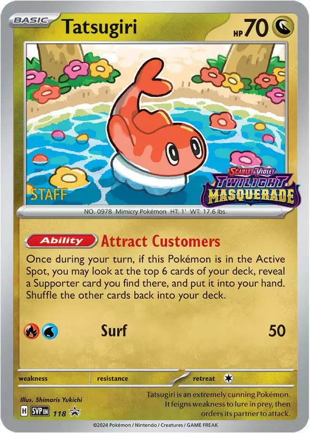 Tatsugiri [Prerelease Staff] - Pokemon Scarlet & Violet Promos #118