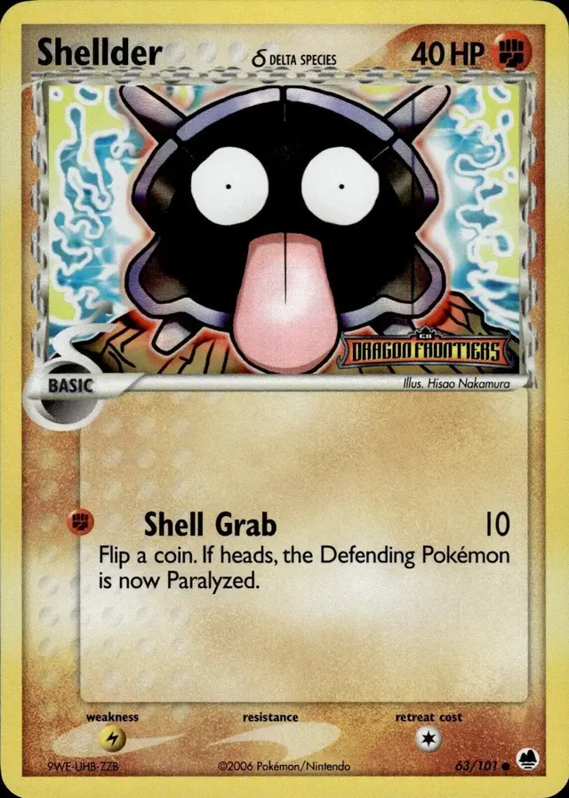 Shellder [Reverse Holo] - Pokemon Dragon Frontiers #63