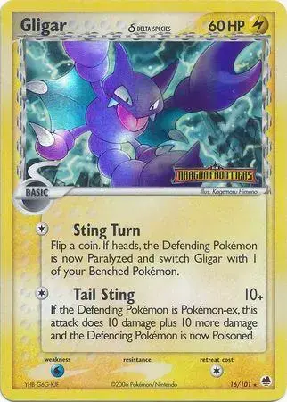Gligar [Reverse Holo] - Pokemon Dragon Frontiers #16