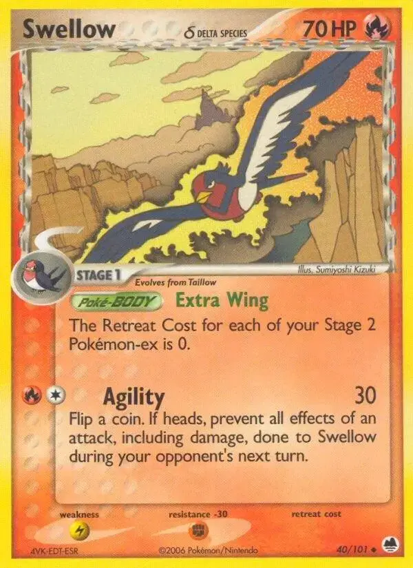 Swellow - Pokemon Dragon Frontiers #40