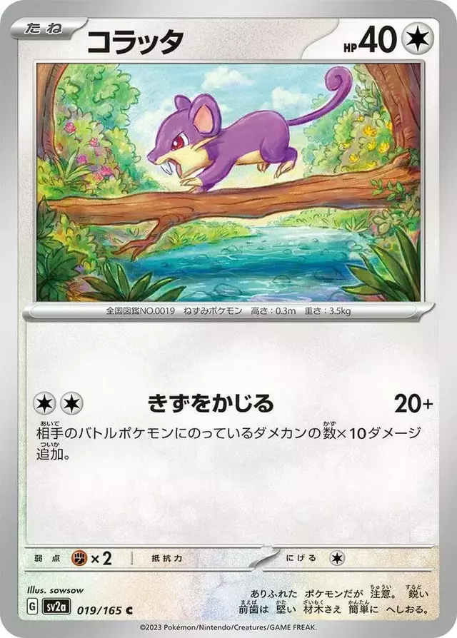 Rattata - Pokemon Japanese Scarlet & Violet 151 #19