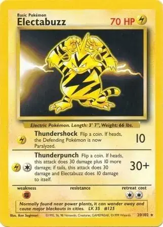 Electabuzz #20 - Pokemon Base Set