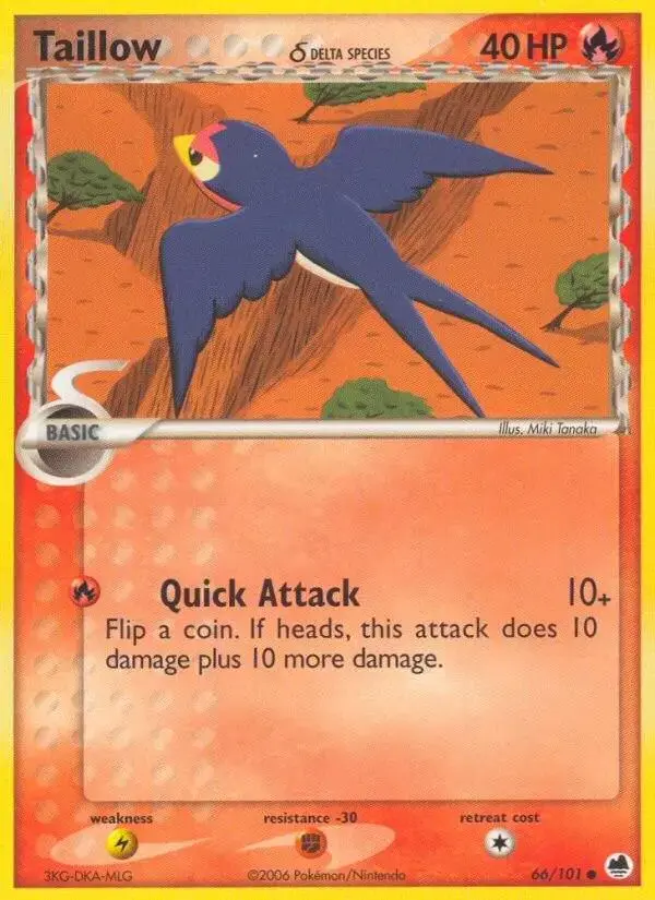 Taillow - Pokemon Dragon Frontiers #66