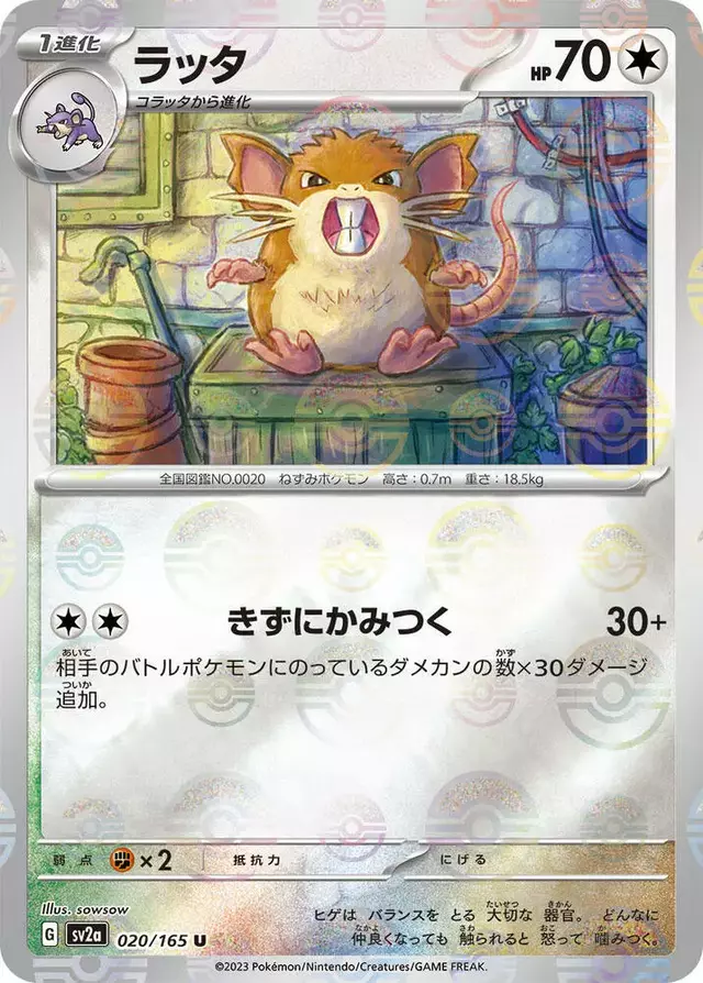 Raticate [Reverse] - Pokemon Japanese Scarlet & Violet 151 #20