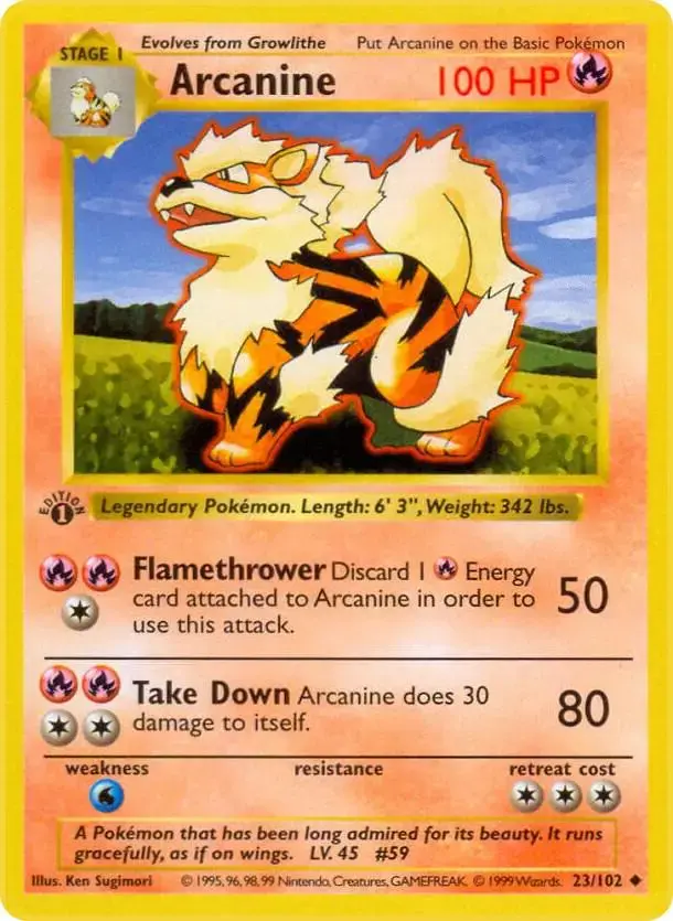 Arcanine [1st Edition] - Pokemon Base Set #23