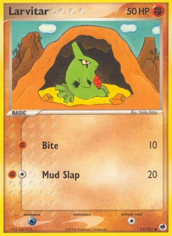 Larvitar - Pokemon Dragon Frontiers #51