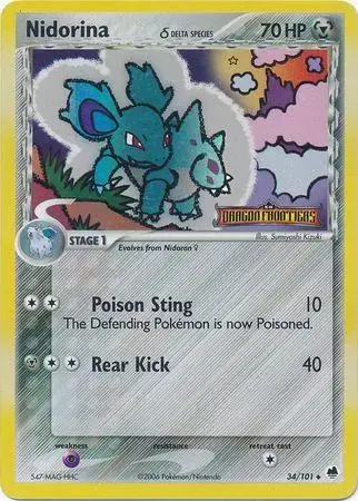 Nidorina [Reverse Holo] - Pokemon Dragon Frontiers #34