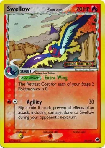 Swellow [Reverse Holo] - Pokemon Dragon Frontiers #40