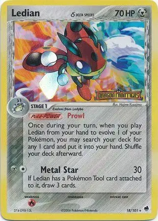Ledian [Reverse Holo] - Pokemon Dragon Frontiers #18