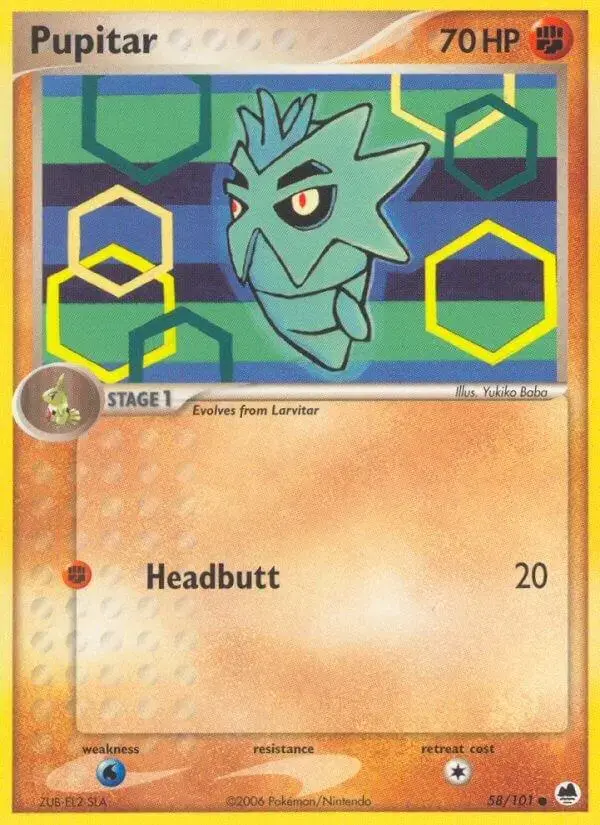 Pupitar - Pokemon Dragon Frontiers #58