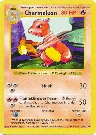 Charmeleon [Shadowless] - Pokemon Base Set #24