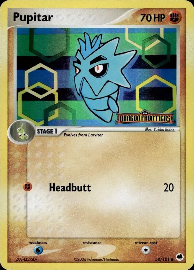 Pupitar [Reverse Holo] - Pokemon Dragon Frontiers #58