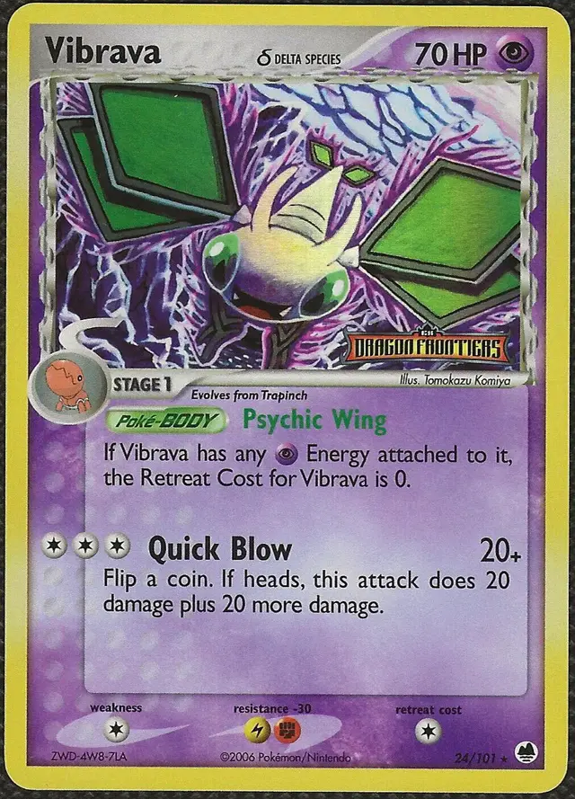 Vibrava [Reverse Holo] - Pokemon Dragon Frontiers #24