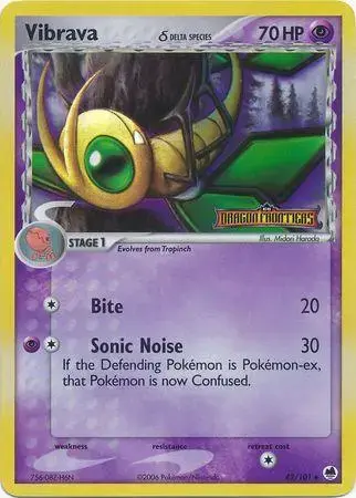 Vibrava [Reverse Holo] - Pokemon Dragon Frontiers #42