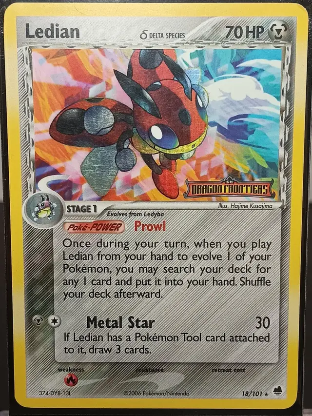 Ledian [Stamped] - Pokemon Dragon Frontiers #18