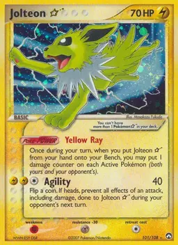 Jolteon [Gold Star] #101 - Pokemon Power Keepers