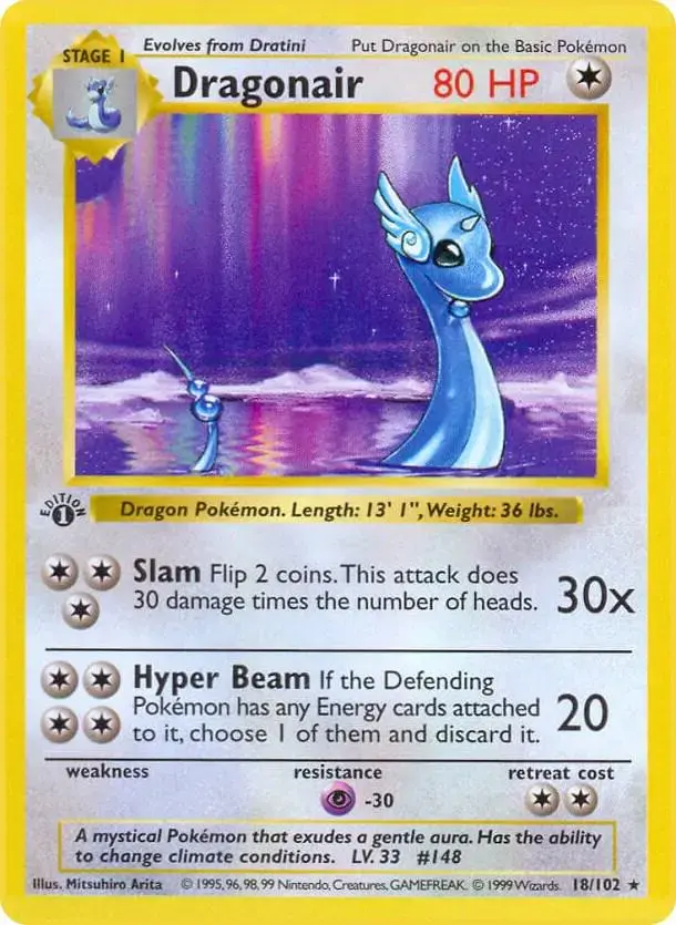 Dragonair [1st Edition] - Pokemon Base Set #18