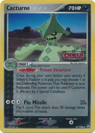 Cacturne [Reverse Holo] - Pokemon Power Keepers #27