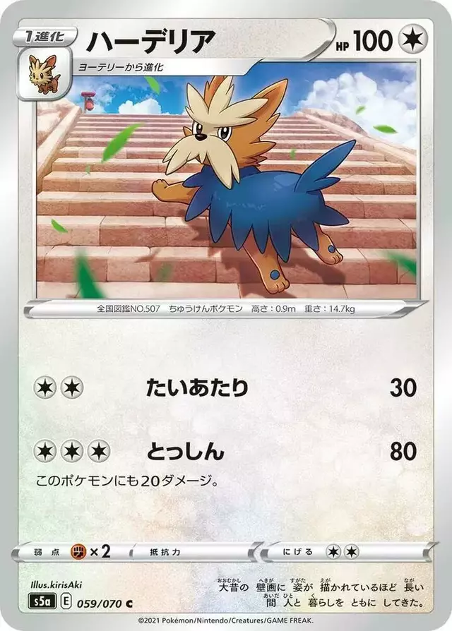 Herdier - Pokemon Japanese Matchless Fighter #59
