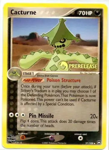 Cacturne [Prerelease] - Pokemon Power Keepers #27