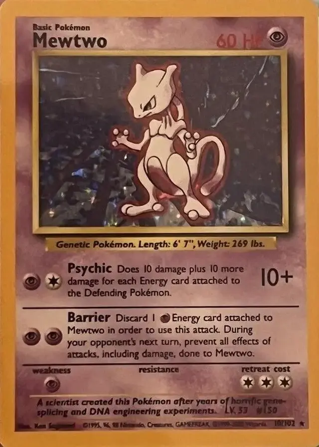 2000 mewtwo pokemon card (150) Topps Blue Logo Clear P / / 3 TCGplayer Tip would you spend this much