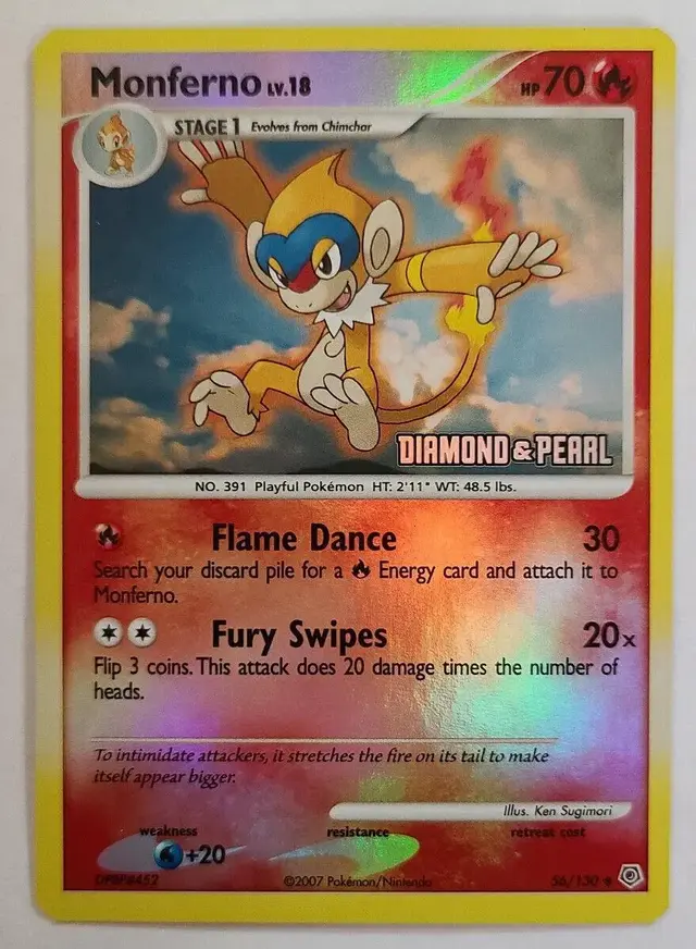 Monferno [Stamped] - Pokemon Diamond & Pearl #56