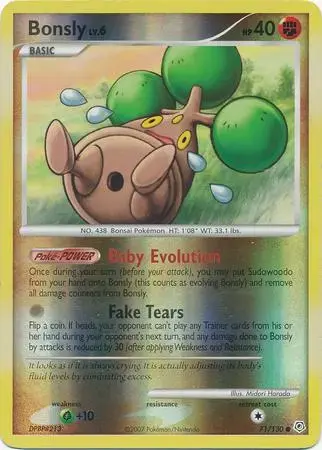 Bonsly [Reverse Holo] - Pokemon Diamond & Pearl #71