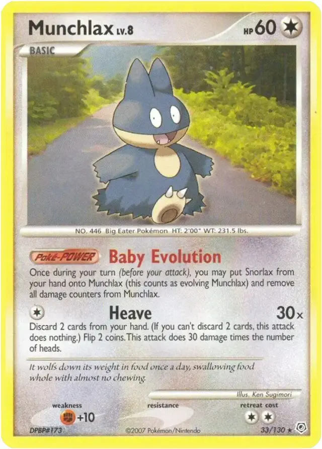 Munchlax - Pokemon Diamond & Pearl #33