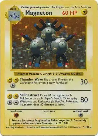 Magneton [Shadowless] - Pokemon Base Set #9
