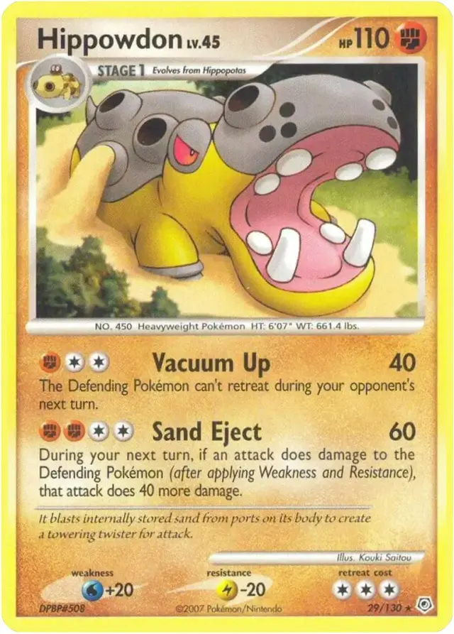 Hippowdon - Pokemon Diamond & Pearl #29