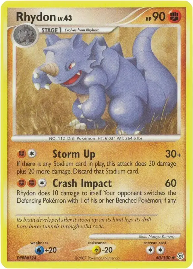 Rhydon - Pokemon Diamond & Pearl #60
