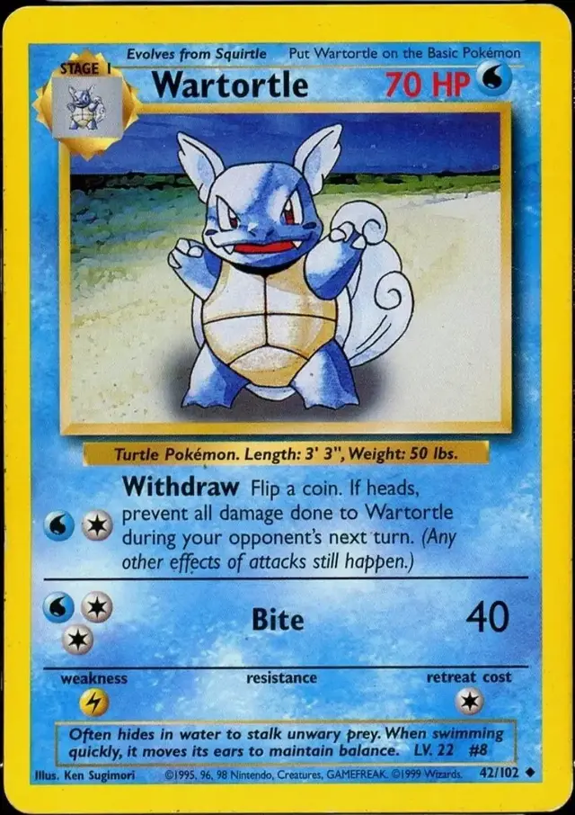 Wartortle [Evolution Box Error] - Pokemon Base Set #42