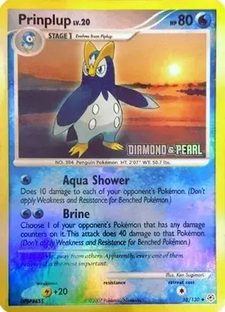 Prinplup [Diamond & Pearl Stamp] - Pokemon Diamond & Pearl #58